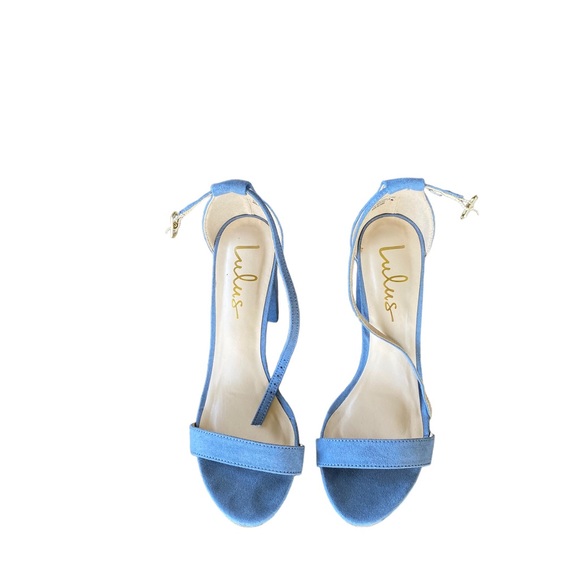 Lulus light blue suede heels - Picture 2 of 4